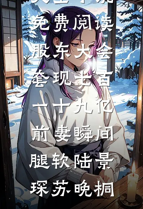 股东大会套现七百一十九亿前妻瞬间腿软陆景琛苏晚桐免费小说大全_小说免费阅读股东大会套现七百一十九亿前妻瞬间腿软(陆景琛苏晚桐)